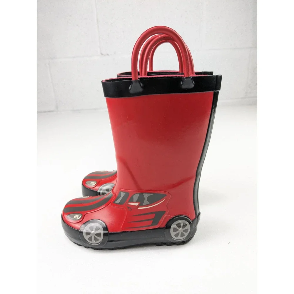Cat & Jack Red Racecar Wellies